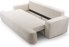 Masseno Sofa SOLO z funkcją spania i pojemnikiem na pościel, Rozkładana sofa - Beżowy, GERRA 10