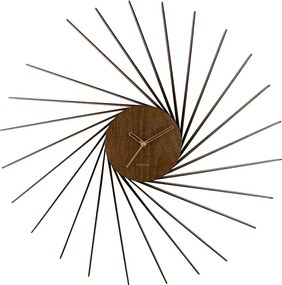 Zegar ścienny Helix XL - Ciemne drewno - Ø68cm