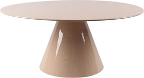 Stolik kawowy z metalu  - Błyszczący beż - DINEGA