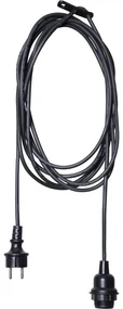 Czarny kabel z końcówką na żarówkę Star Trading Ute, dł. 5 m