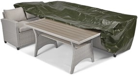 Zestaw mebli ogrodowych z narożnikiem i pufami Sztokholm Plus, grafitowy