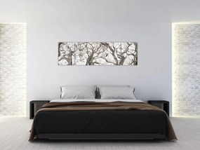 Obraz - Wzór lasu, rysunek (170x50 cm)