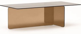 Brązowy szklany stolik 60x120 cm Zaren – Kave Home