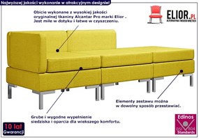3-częściowy żółty zestaw wypoczynkowy - Marsala 3D