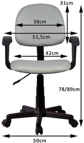 Czarny klasyczny fotel obrotowy H2-T32
