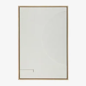 Dekoracyjny Reliefowy Obraz (60x90 Cm) Iridionne Biała - Sklum