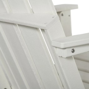 Outsunny krzesło ogrodowe Adirondack kolor biały 75 cm x 87 cm x 93 cm