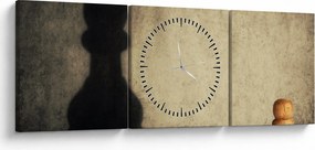 Obraz - Szachy 2 (z zegarem) (90x30 cm)