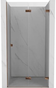 Mexen Lunar-F drzwi prysznicowe składane prawe 50 cm, transparent, różowe złoto - 836-050-000-60-00-P