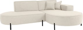 Narożnik Parma Studio Hills, do salonu, tkanina Quelle, prawy, kremowy (02)