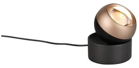 Lampa stołowa LED w czarno-brązowym kolorze (wysokość 14 cm) Orbit – Trio Select