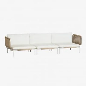 3-częściowa Modułowa Sofa Ogrodowa Z 2 Narożnikami Roubly Beige Migdałowa - Sklum