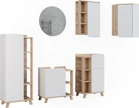 Zestaw mebli łazienkowych sonoma/biały 60x35x65 karen