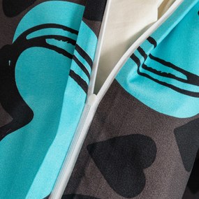 Poszewka na poduszkę z mikrofibry KASUGA 50x70 cm, turkusowy