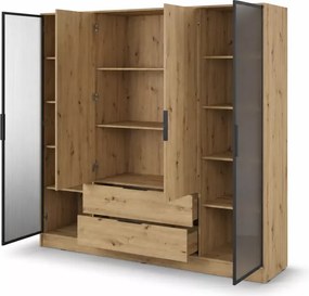 Szafa Tetrix 4D 206cm LED garderoba szkło szuflady