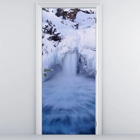 Fototapeta na drzwi - Wodospady zimą (95x205cm)