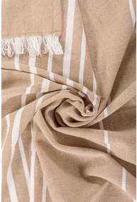 Beżowy bawełniany koc 150x200 cm Solene – Tiseco Home Studio