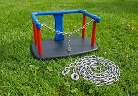 Huśtawka kubełkowa z łańcuszkiem siedzisko dla dzieci + łańcuch stal nierdzewna 2 m