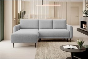 Narożnik BONO z funkcją spania Drewniane nóżki Eleganckie podłokietniki Głębokie siedzisko Lewa strona Barrel 80