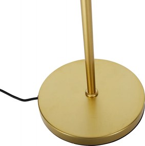 Designerska lampa podłogowa czarna ze złotem 3-światła - Sinem