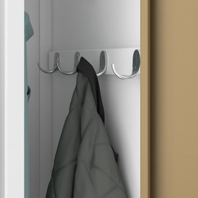 Szafka pracownicza czterokomorowa biała/orzech, 800x1800x500 mm: KACPER Eco Design