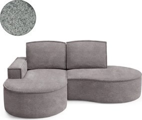 Narożnik MOLLY Lewostronny bez funkcji spania, wolnostojący tkanina ABRIAMO 07 Szary