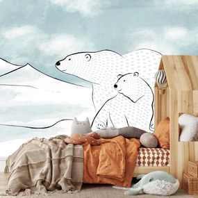 Fototapeta - Niedźwiedzie polarne (196x136 cm)