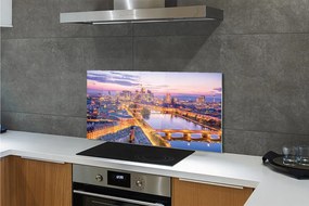 Panel szklany do Kuchni Nocna Panorama Berlina