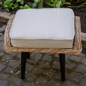 Stylowa pufa ogrodowa z technorattanu