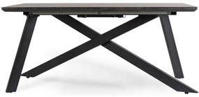 Stół Prostokątny Rozkładany HAMILTON 160-200 cm Czarny Nowoczesny Loft