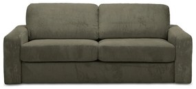 Sztruksowa rozkładana sofa w kolorze khaki 195 cm Nona – Makamii
