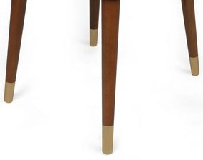 Zestaw krzeseł do jadalni Hugo Beige and Walnut, 4szt.