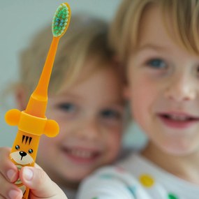 Szczoteczka soniczna elektryczna do zębów dla dzieci 3-12 lat BABY TIGER + 2 końcówki