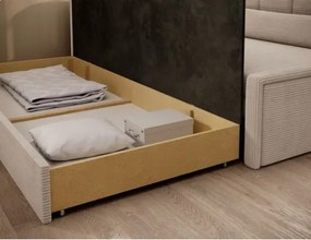 Sofa rozkładana z funkcją spania FULGEO beżowa lewa ELTAP
