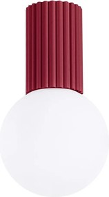 Bordowa lampa sufitowa ze szklanym kloszem ø 12 cm Orbital – Sollux
