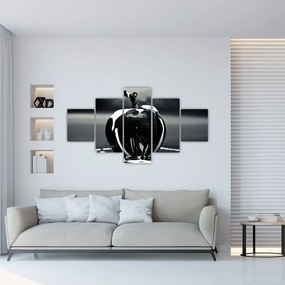 Obraz czarnego jabłka (125x70 cm)