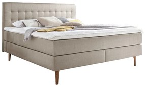 Beżowe łóżko boxspring 180x200 cm Massello – Meise Möbel