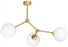 Złota lampa wisząca 3 kule GP-S3