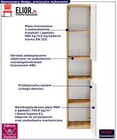 Wiszący słupek łazienkowy Zeftox 10X - Biały połysk