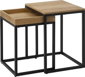 Loftowy Stolik Kawowy 2W1 Miodowy Brąz 120 Cm D6-T02