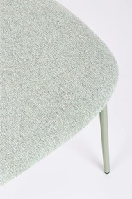 Miętowe tapicerowane krzesło Inka – Yes Everyday