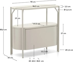 Biała szafka pod umywalkę 90x81 cm Arely – Kave Home