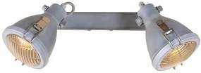 Szara lampa sufitowa dwa reflektory na listwie - V095-Oleander