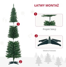 Choinka Drzewko świąteczne Sztuczna jodła z jagodami, metalowy stojak, PET | Aosom PL