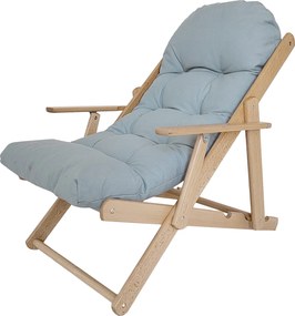 HOMCOM Fotel akcentowy, fotel relaksacyjny, regulowane oparcie, rama z drewna bukowego, do 120 kg, Jasnoszary