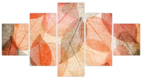 Obraz malowanych jesiennych liści (125x70 cm)
