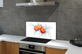 Panel nad Blat Kuchenny Pomidory w Kroplach Wody