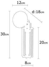 Czarny kinkiet ø 8 cm Likya – Opviq lights