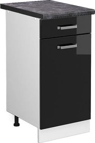 Szafka dolna do kuchni czarny wysoki połysk 40x60x81.6 r-line