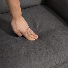 HOMCOM Fotel Relaksacyjny Pikowany w Odcieniu Ciemnoszarym Poliester 74x86x102cm | Aosom PL